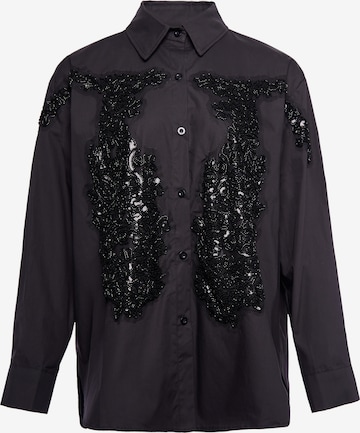 usha WHITE LABEL - Blusa em preto: frente