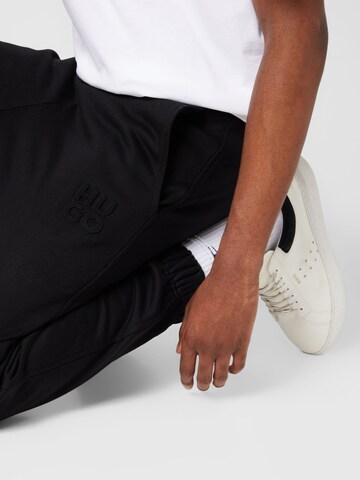 HUGO Tapered Trousers 'Dchard' in Black