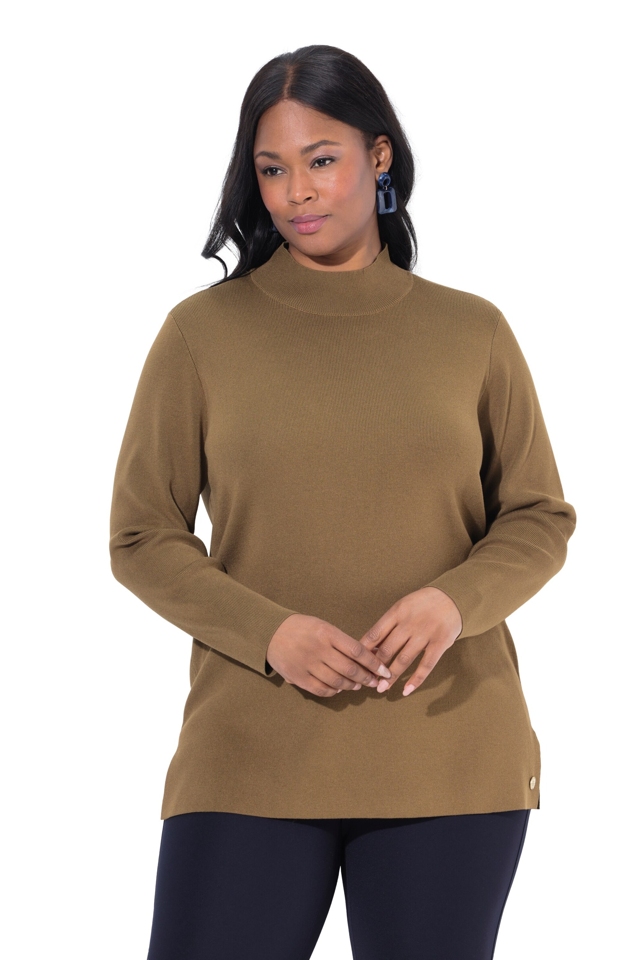 Ulla Popken Pullover in Braun: Vorderseite