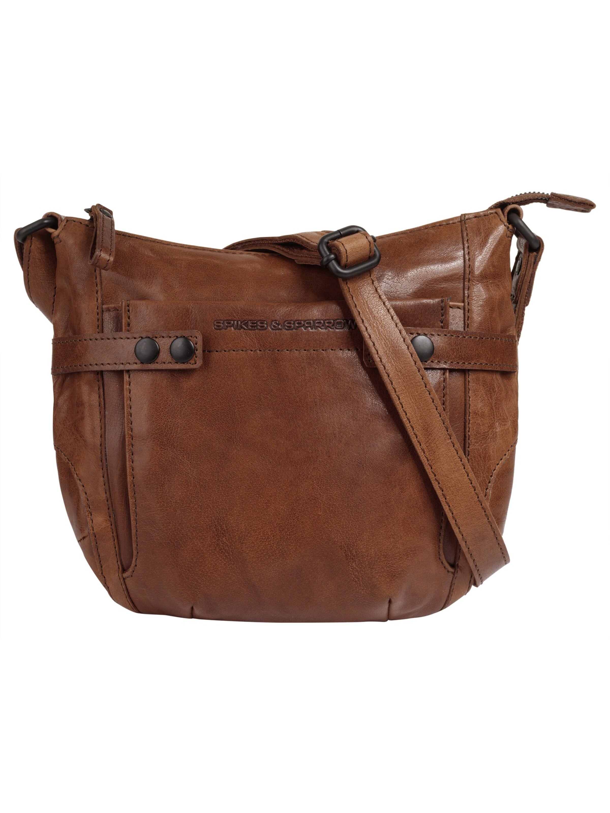 Sac à bandoulière Spikes & Sparrow en marron : devant