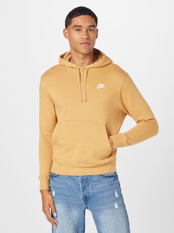 Nike Sportswear Regularny krój Bluzka sportowa 'Club Fleece' w kolorze żółty: przód