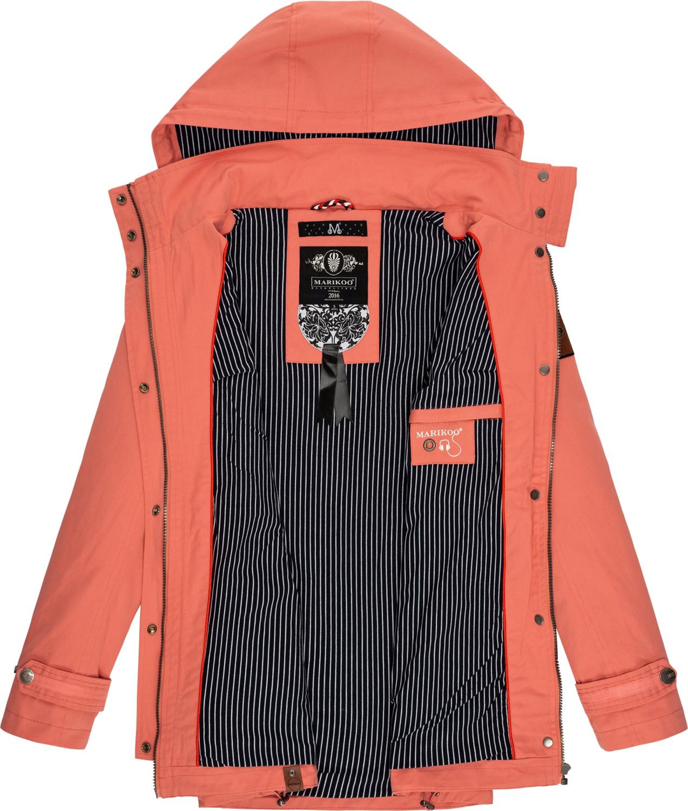 Frauen Große Größen MARIKOO Jacke 'Nyokoo' in Koralle - AN21748 Frauen Große Größen MARIKOO Jacke 'Nyokoo' in Koralle - AN21748