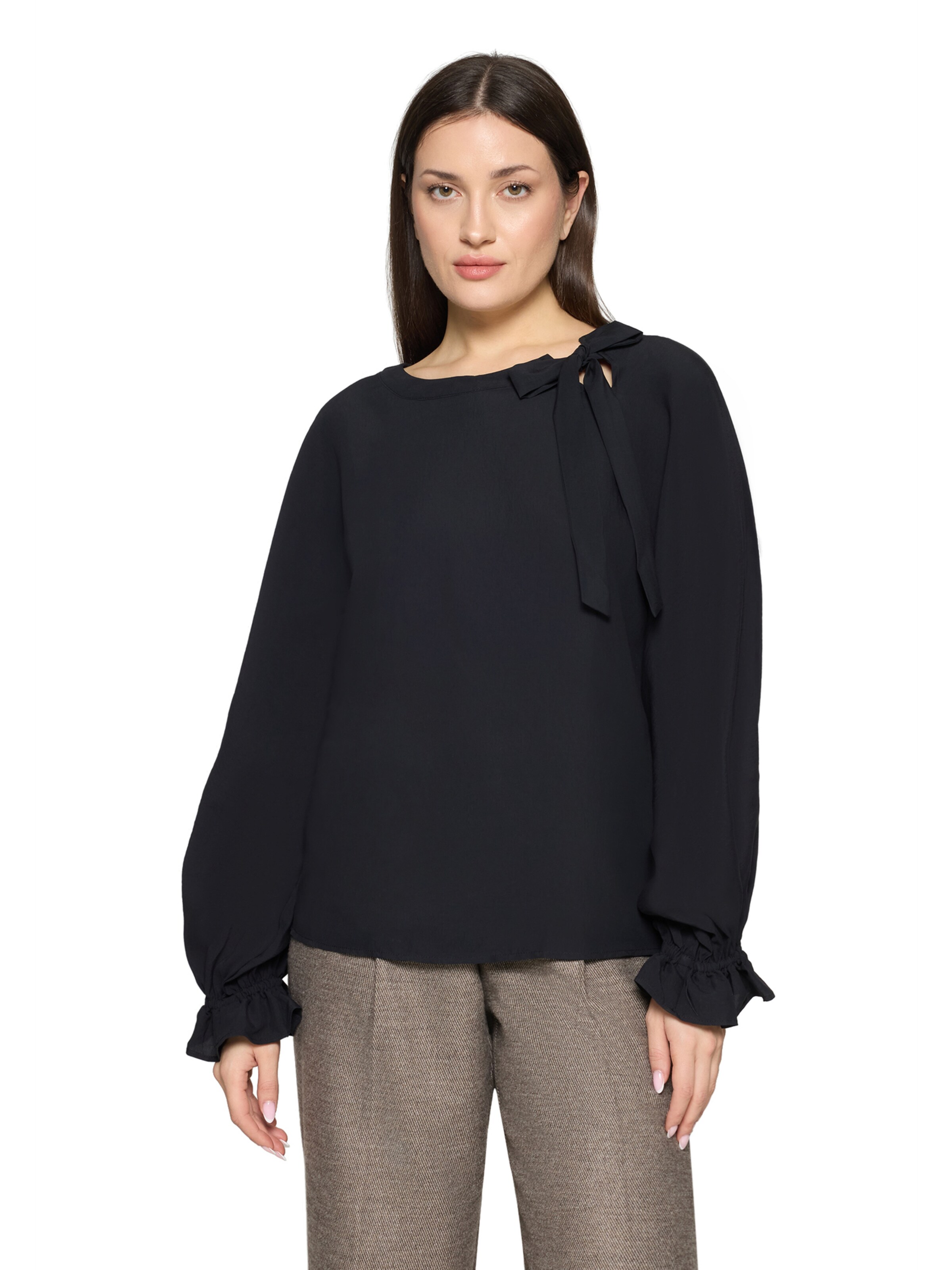 Cartoon Blouse in Black: front