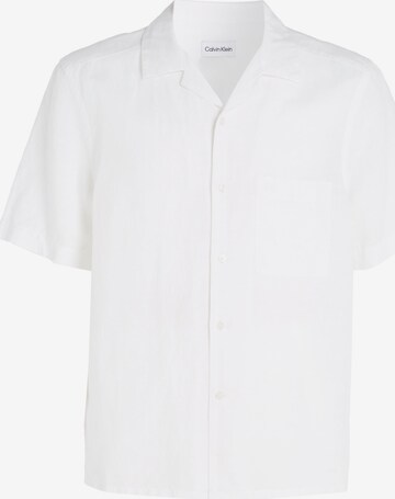 Calvin Klein Regular fit Button Up Shirt in White: front