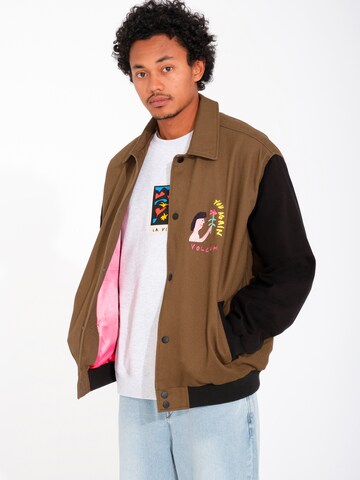 Volcom Athletic Jacket 'ARTHUR LONGO' in Brown: front