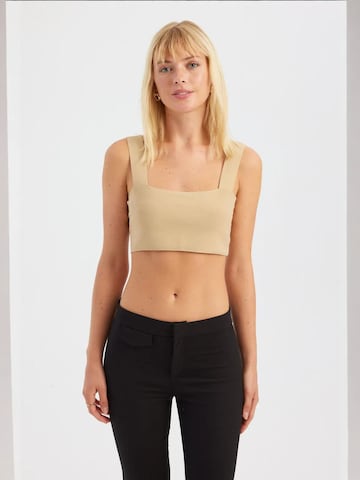 Hiccup Gebreide top in Beige: voorkant