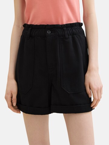 TOM TAILOR DENIM Regular Shorts in Schwarz