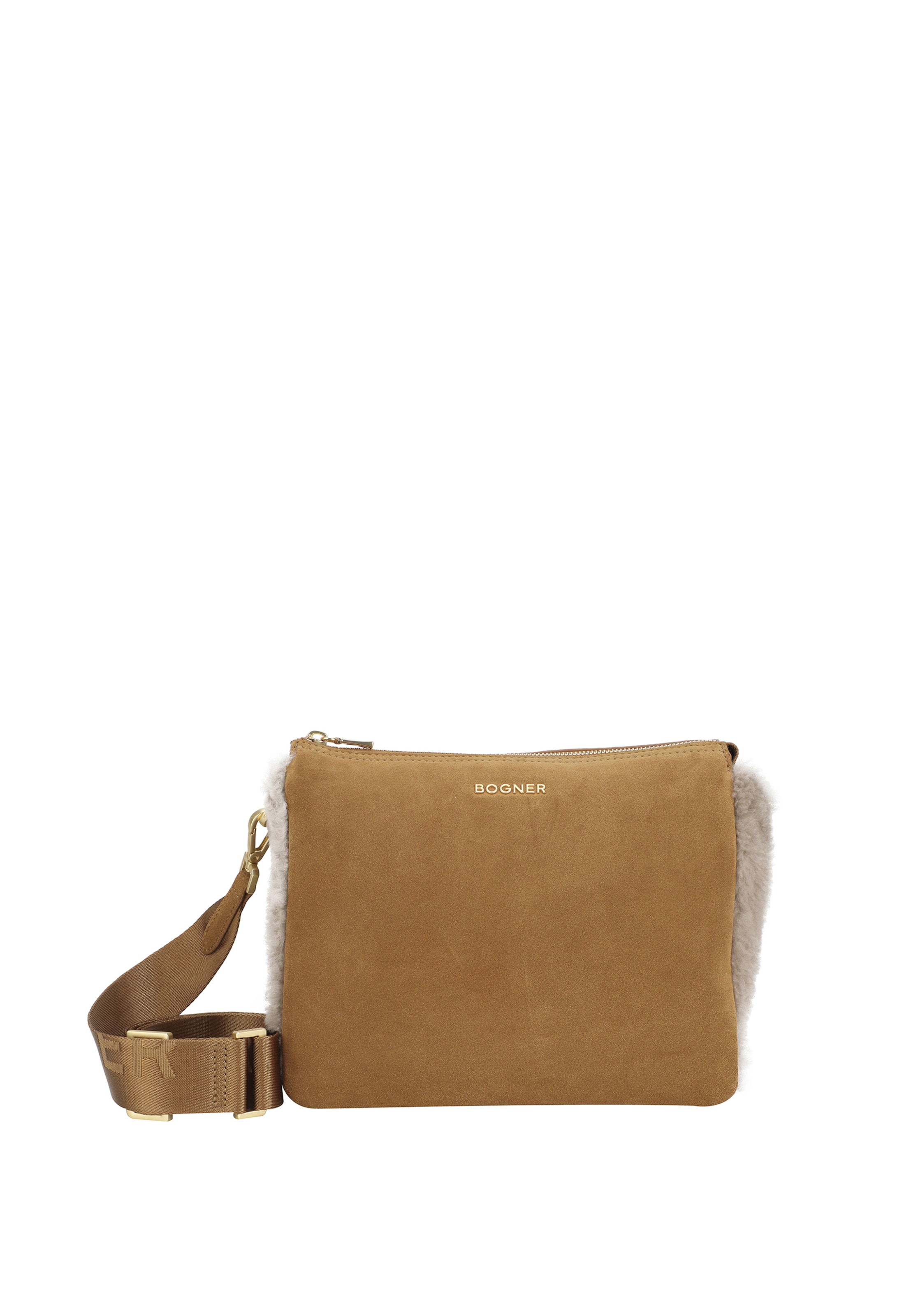 BOGNER Schoudertas 'Banff Frisé Gulia' in Bruin: voorkant