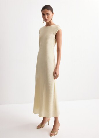 MANGO Dress 'Crink-a' in Beige