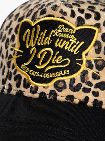 Queen Kerosin Cap 'Wildcats' in Brown