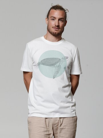 Watapparel Shirt 'Meeresschildkröte' in Wit: voorkant