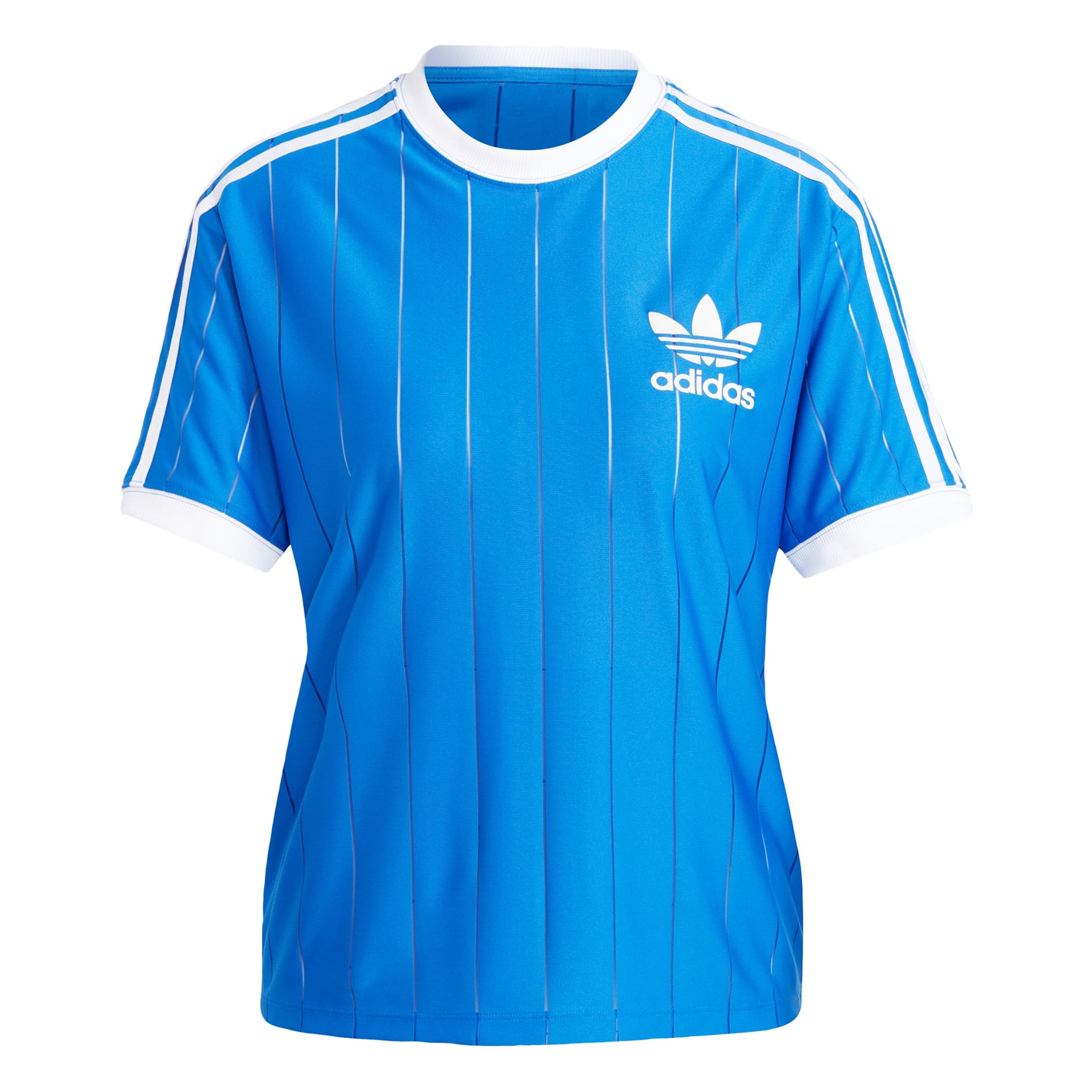 ADIDAS ORIGINALS Shirt 'Adicolor 3-Stripes Pinstripe' in Blauw: voorkant