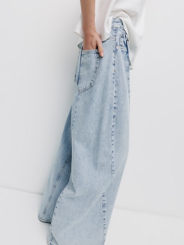 Baggy Jeans de la Pull&Bear pe albastru