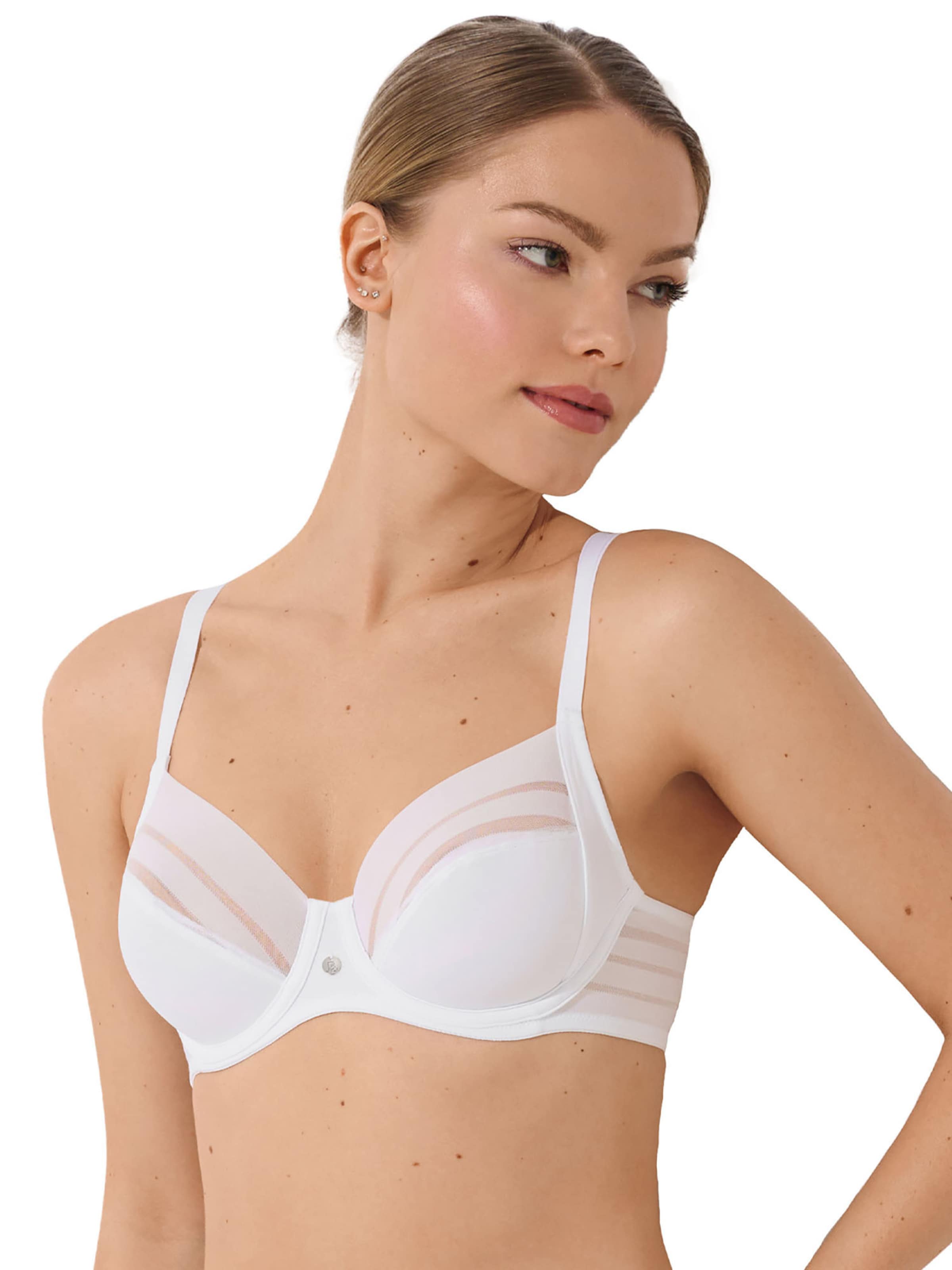 Lisca T-Shirt BH 'Alegra'‌‌‌ in Weiß: Vorderseite