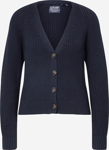 Superdry Knit cardigan in Blue: front