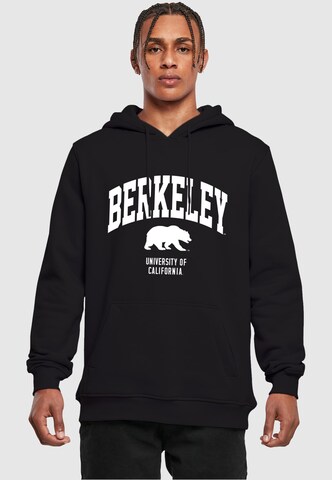 Merchcode Sweatshirt 'Berkeley University - Bear' in Schwarz: predná strana