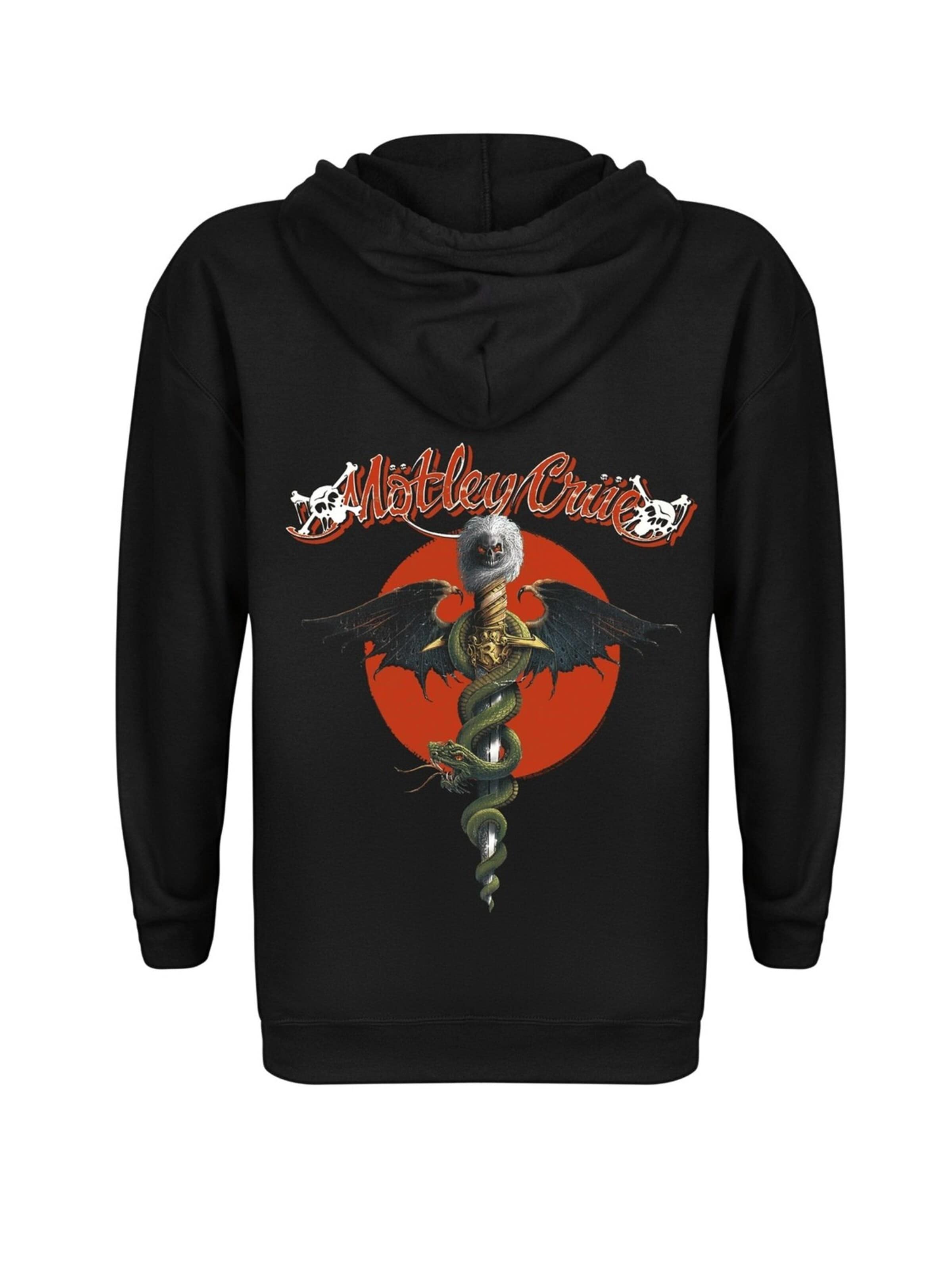 Rockshirts Sweatshirt 'Mötley Crue Dr.Feelgood Zip-up Kapuzenpullover' in Zwart