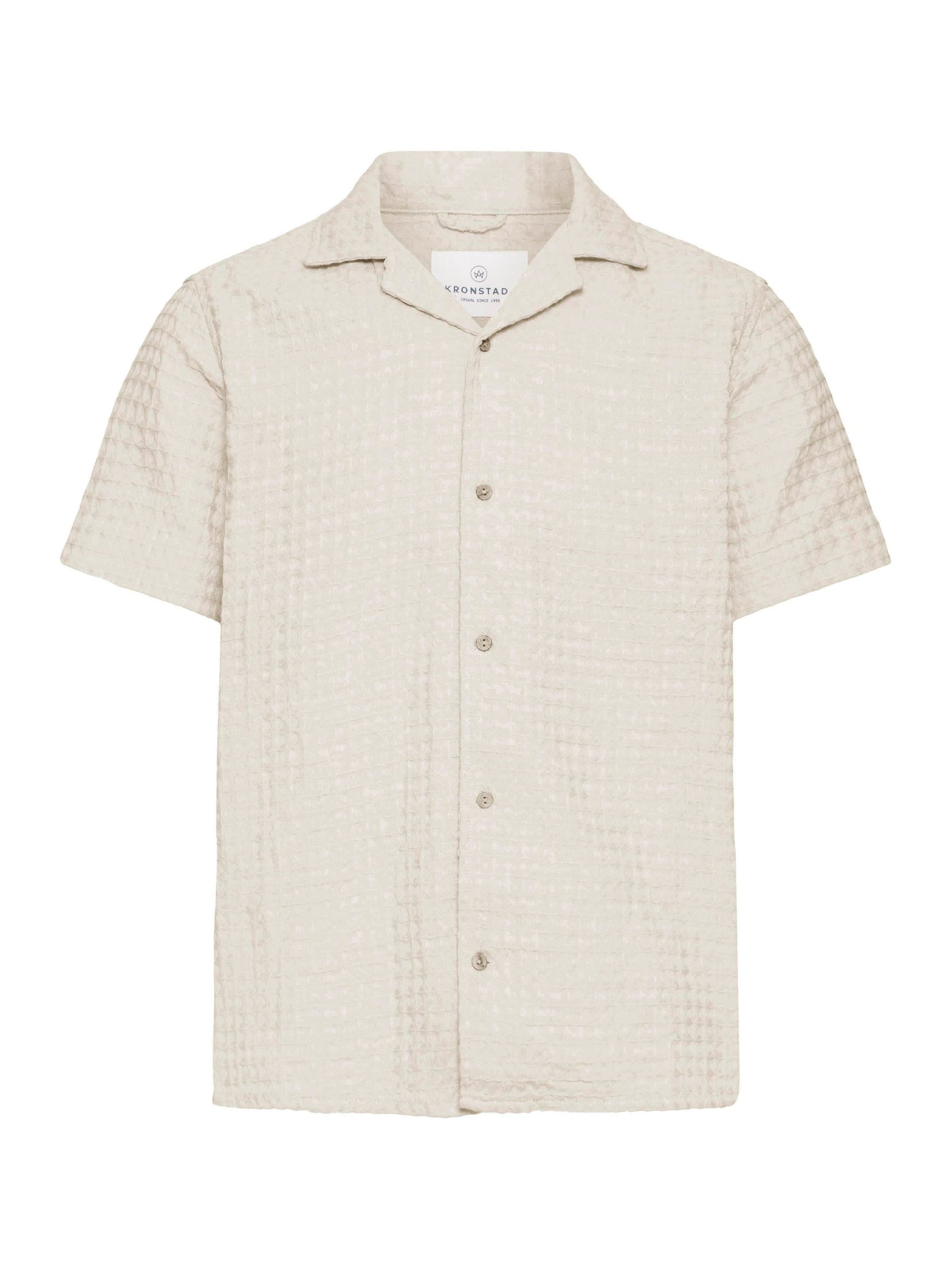 Fit confort Chemise 'Earnest' Kronstadt en beige : devant