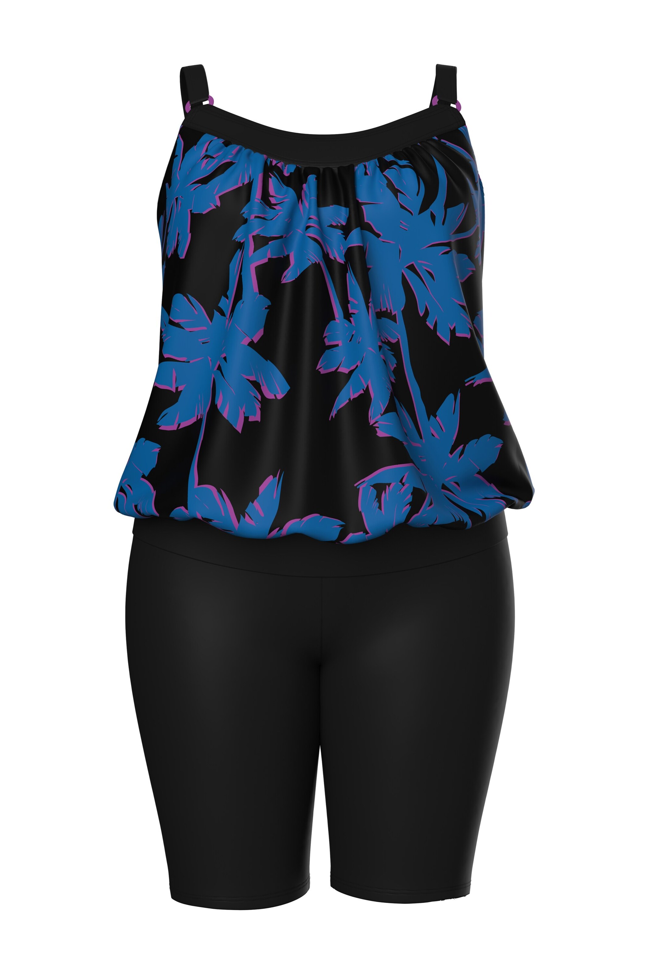 Ulla Popken Tankini in Schwarz: Vorderseite