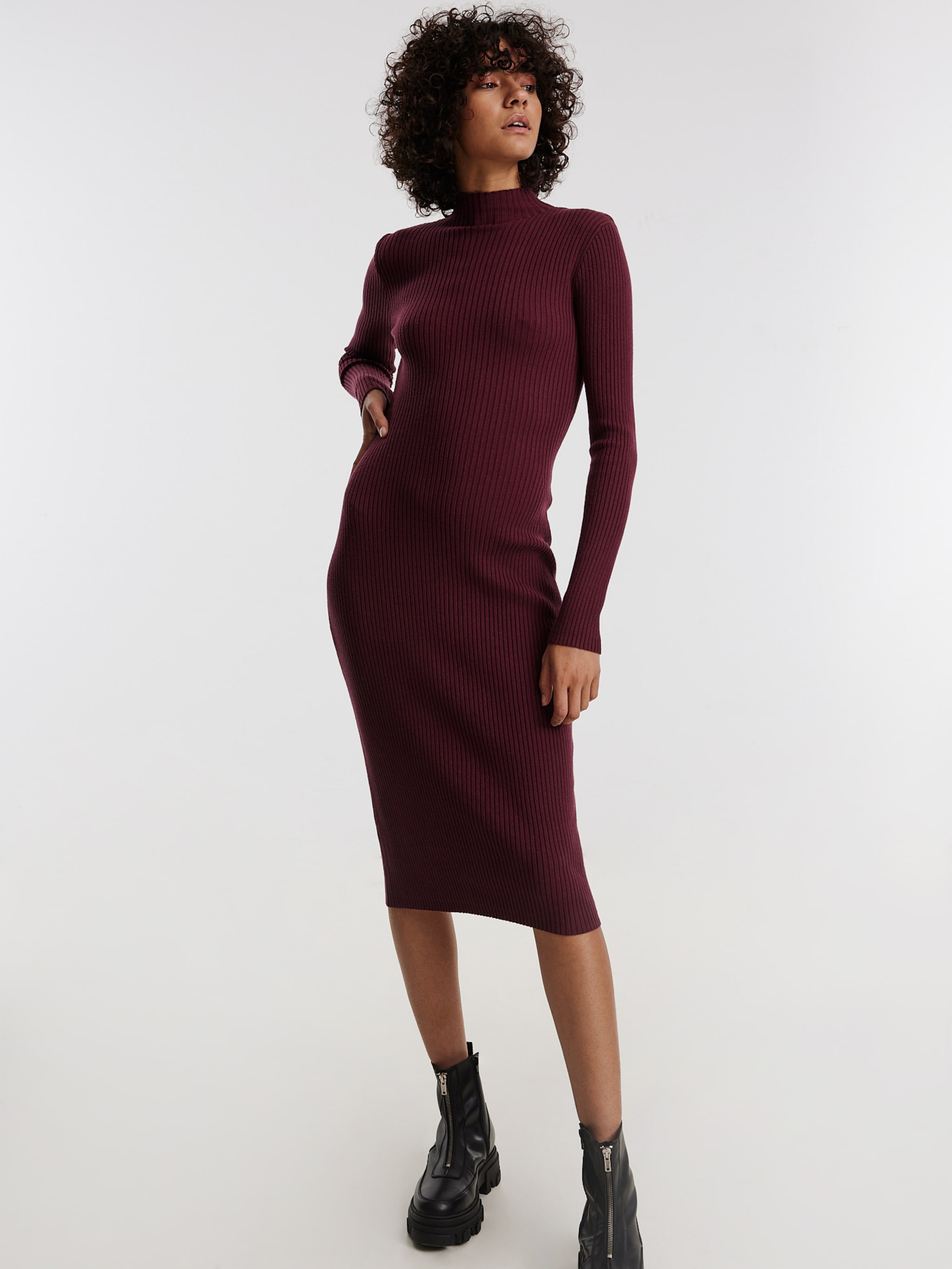 EDITED Producten Jurk 'Hada' Bourgogne