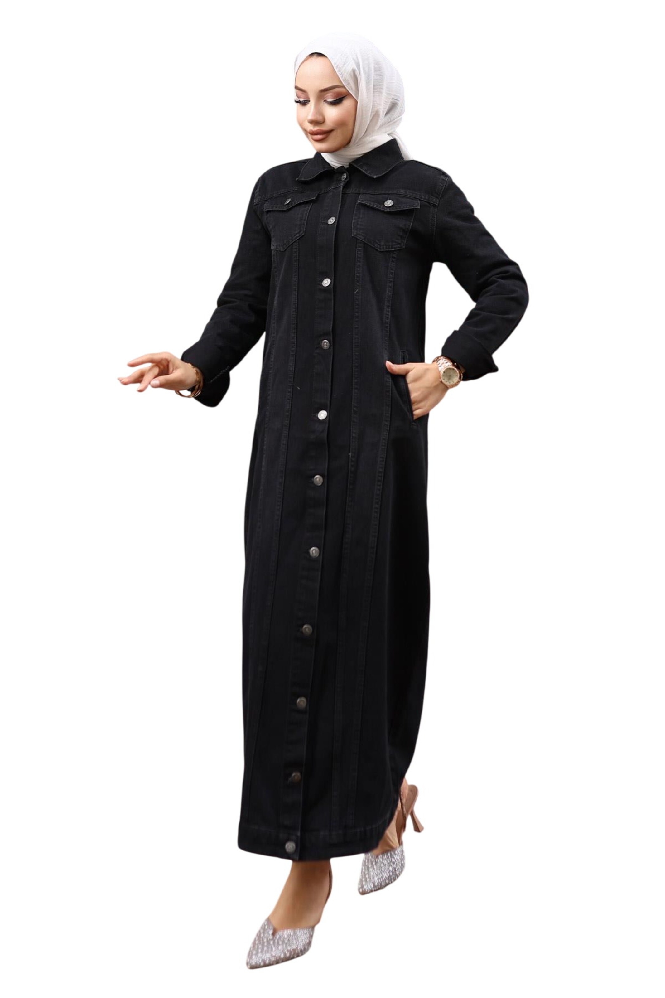 MODAMIHRAM Blousejurk 'Abaya' in Zwart