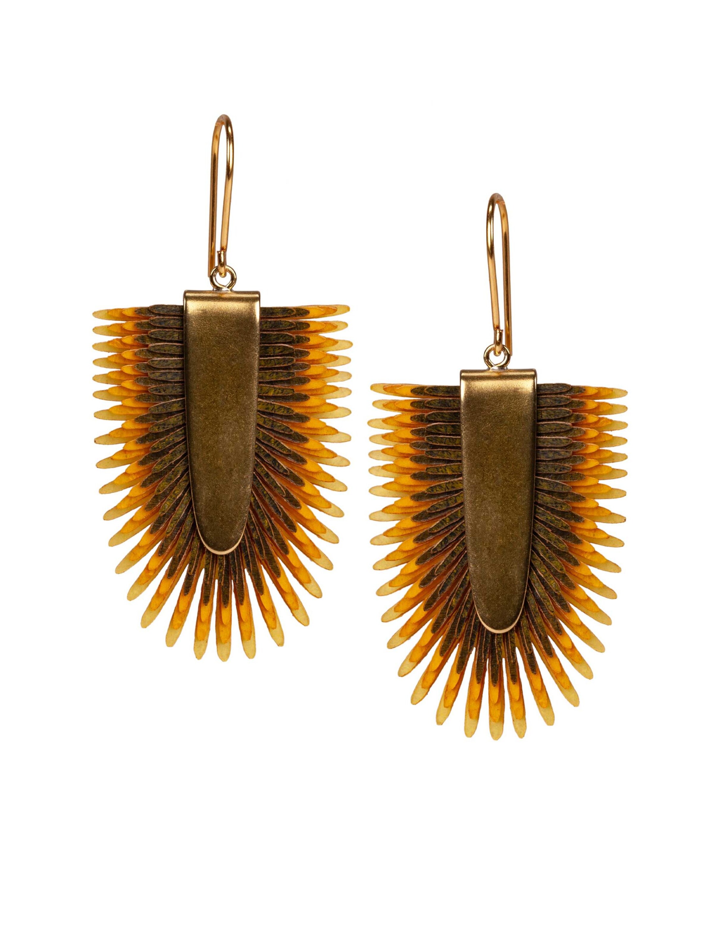 Gretchen Earrings 'Pam Pem L' in Gold: front