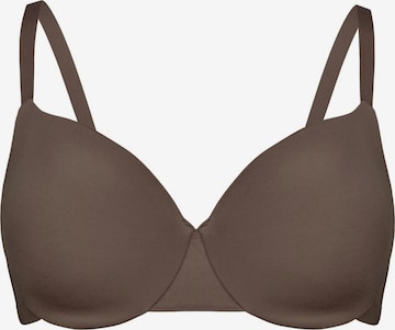 Classico Reggiseno 'Bügel-BH Basic, glatte Cups, geklebte Kanten' di ESOTIQ in marrone: frontale