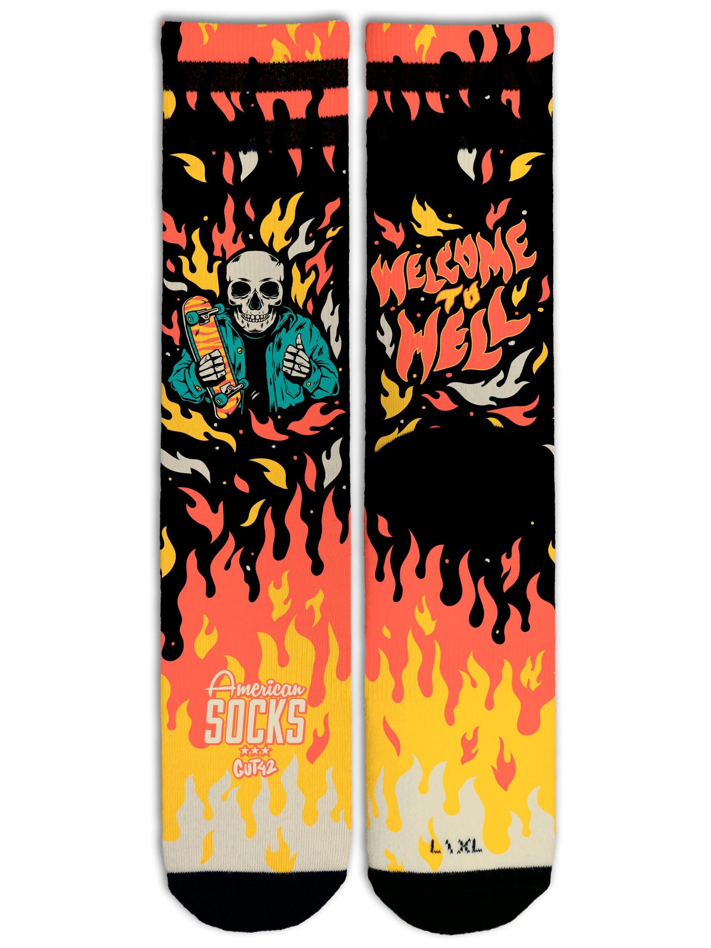American Socks - Calcetines 'Welcome to Hell' en negro