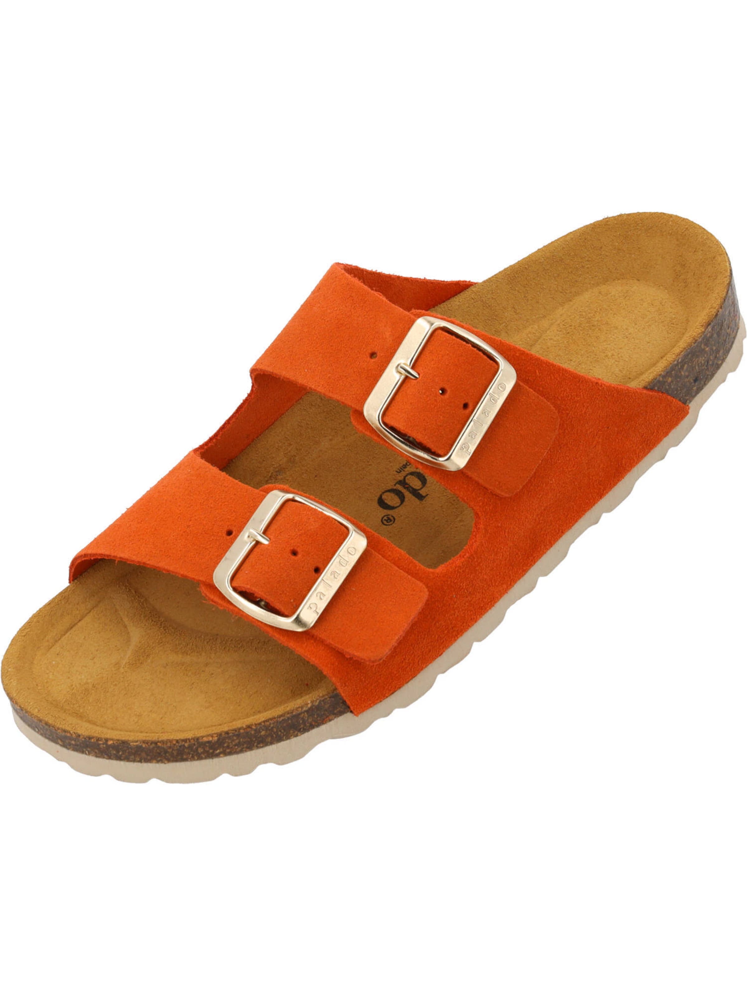Palado Pantolette 'Korfu' in Orange: Vorderseite