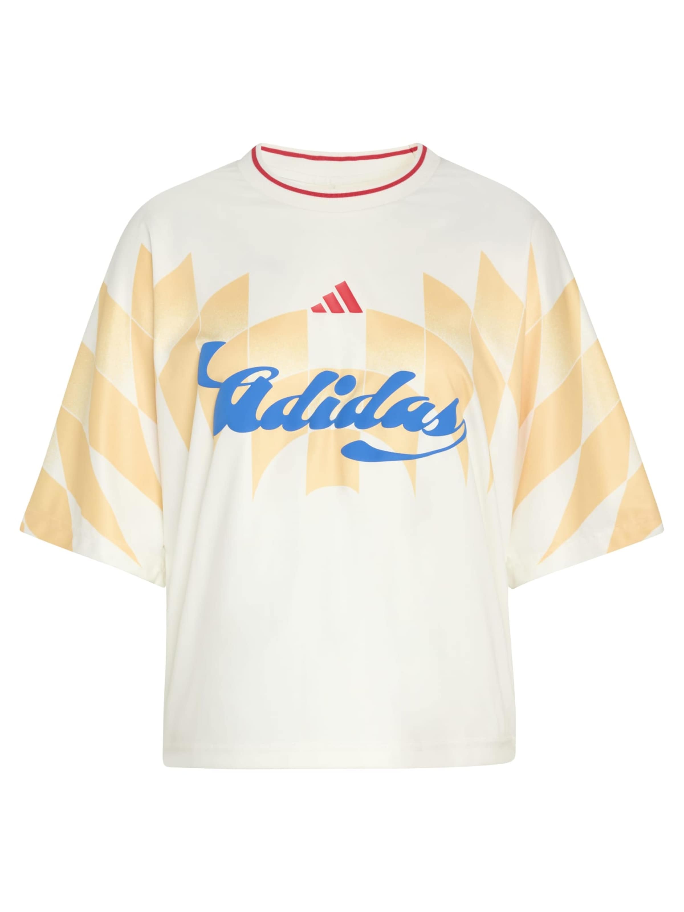 Maglia funzionale 'HOUSE OF TIRO X COMMON GOAL' ADIDAS SPORTSWEAR di colore blu / giallo chiaro / rosso / offwhite, Visualizzazione prodotti