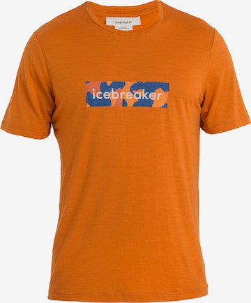 T-Shirt fonctionnel 'Natural' ICEBREAKER en orange : devant