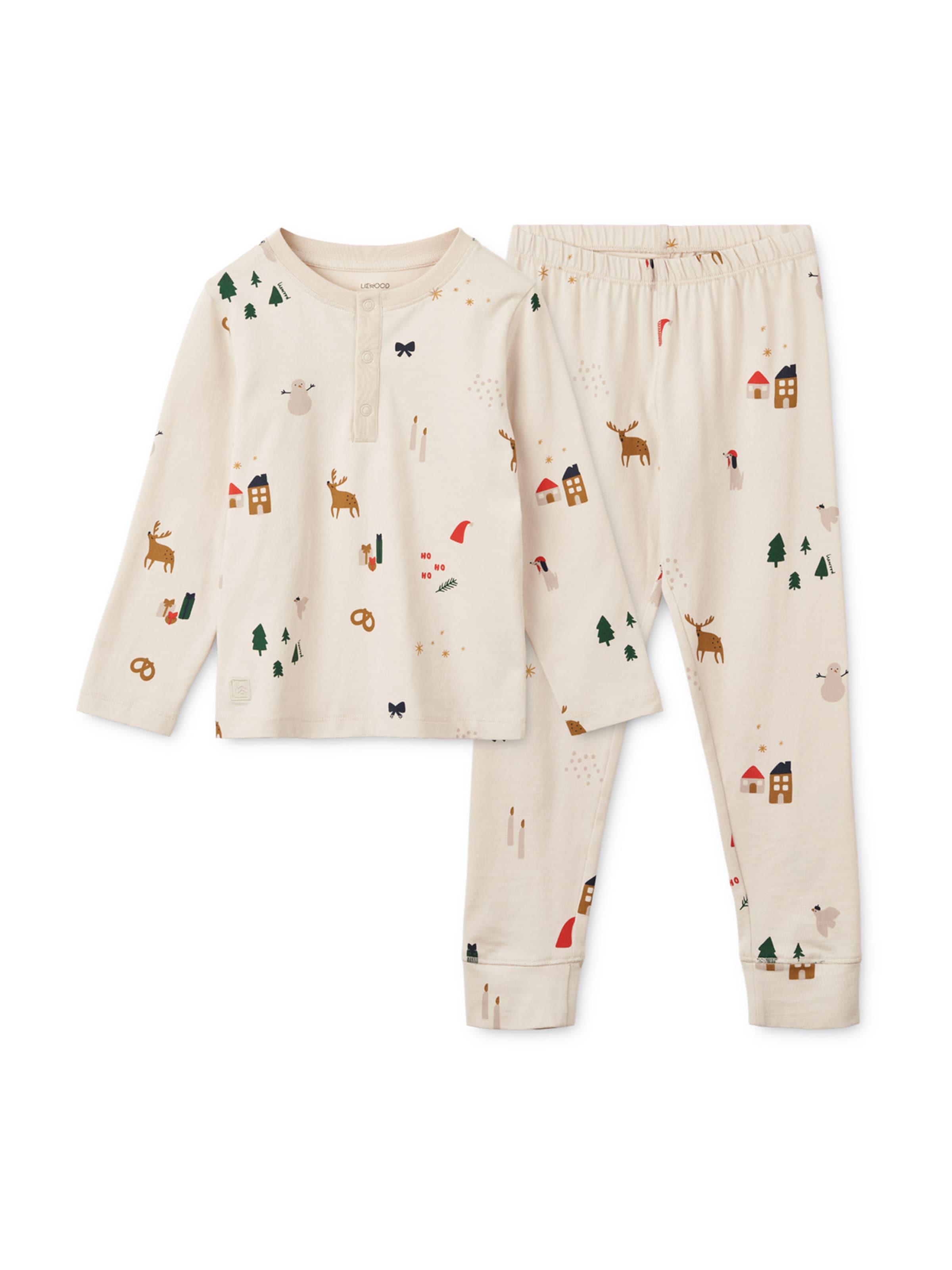 Liewood Schlafanzug 'Wilhelm' in Beige: Vorderseite