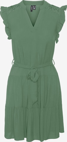 VERO MODA Košilové šaty 'Asta' – zelená: přední strana