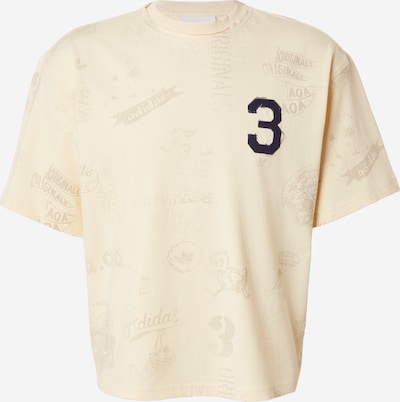 ADIDAS ORIGINALS Camisa 'Varsity' em XS em bege claro / bege mosqueado / preto, Vista do artigo