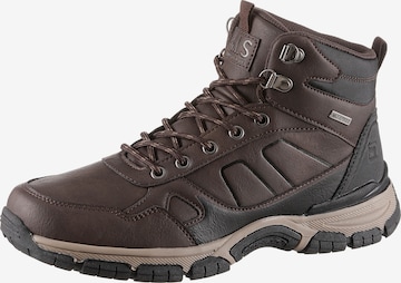 H.I.S Lace-Up Boots in Brown: front