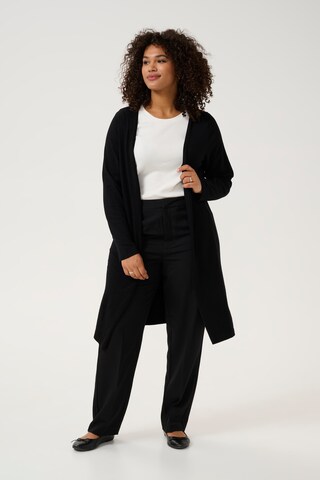 KAFFE CURVE Strickjacke 'Farsia' in Schwarz