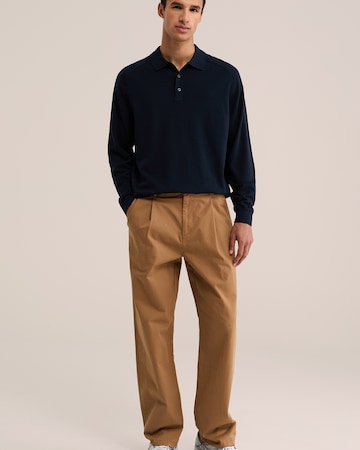 WE Fashion - Loosefit Pantalón plisado en marrón