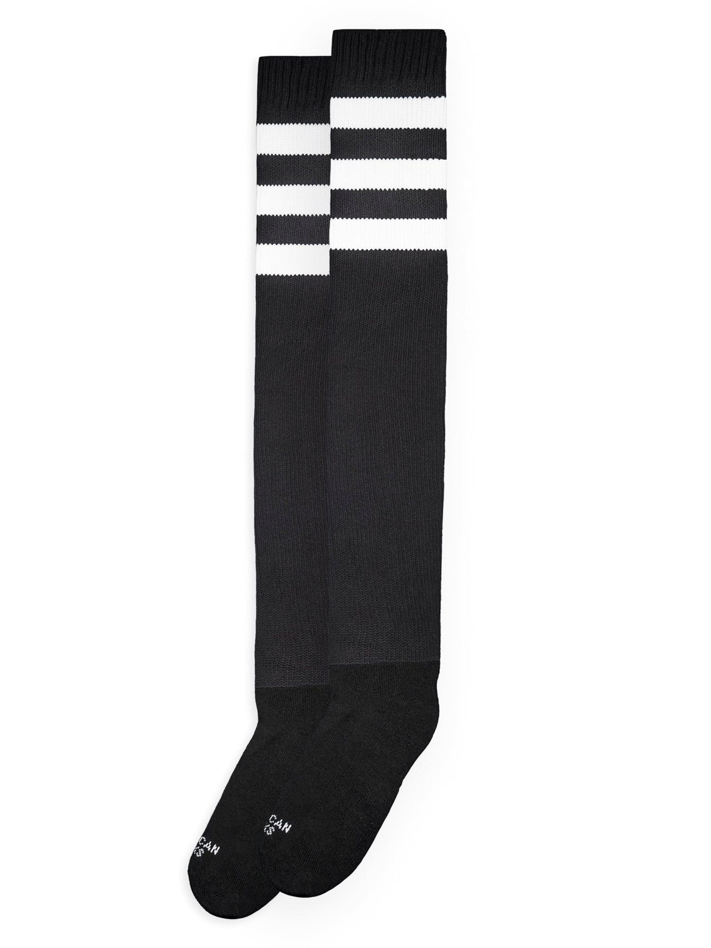 Chaussettes montantes 'Back In Black' American Socks en noir : devant