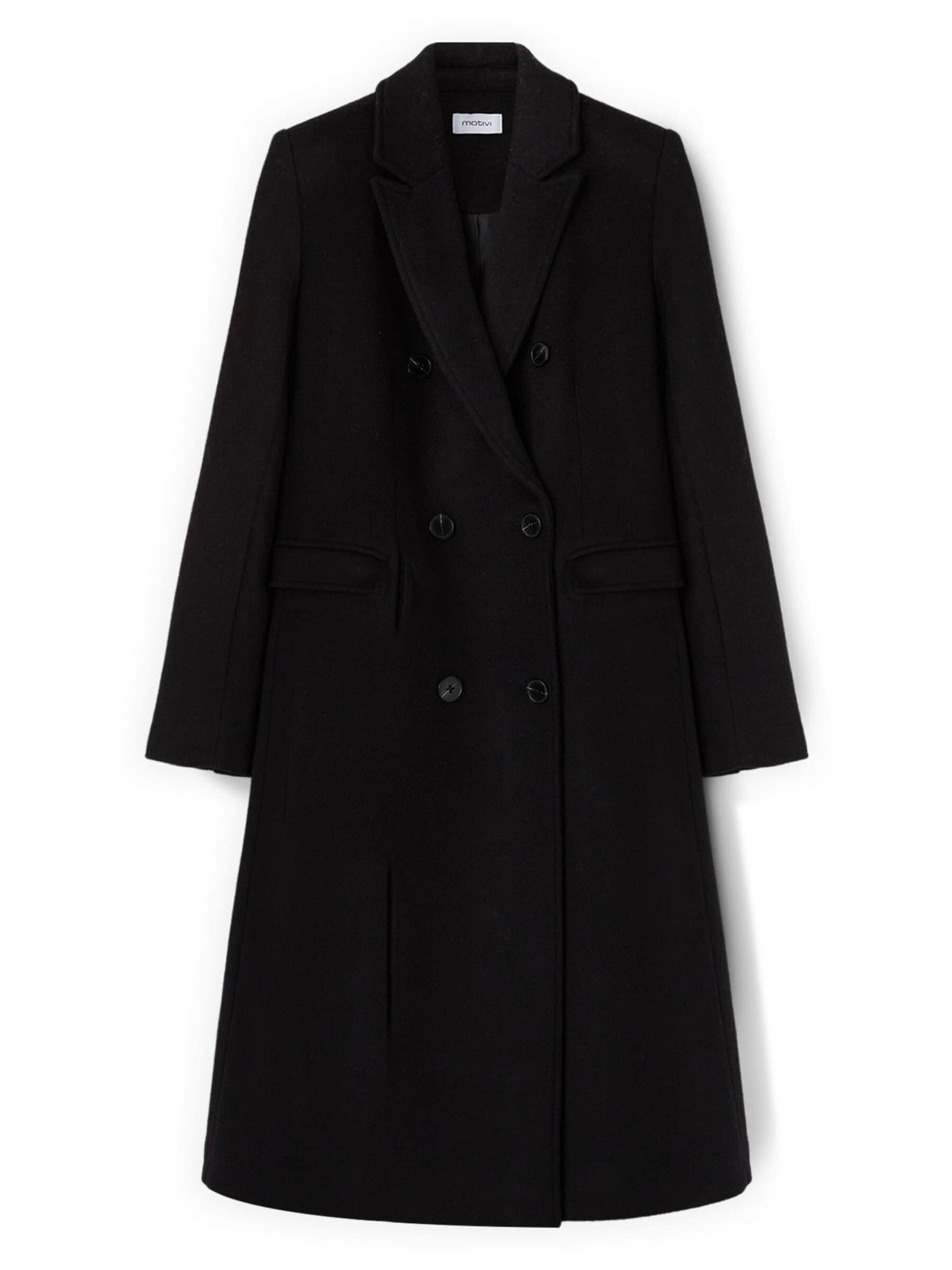 Cappotto invernale di MOTIVI in nero: frontale