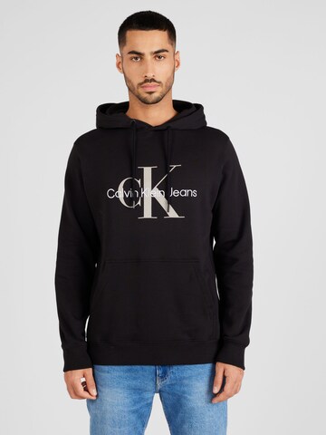 Calvin Klein Jeans Sweatshirt 'Essentials' in Schwarz: predná strana