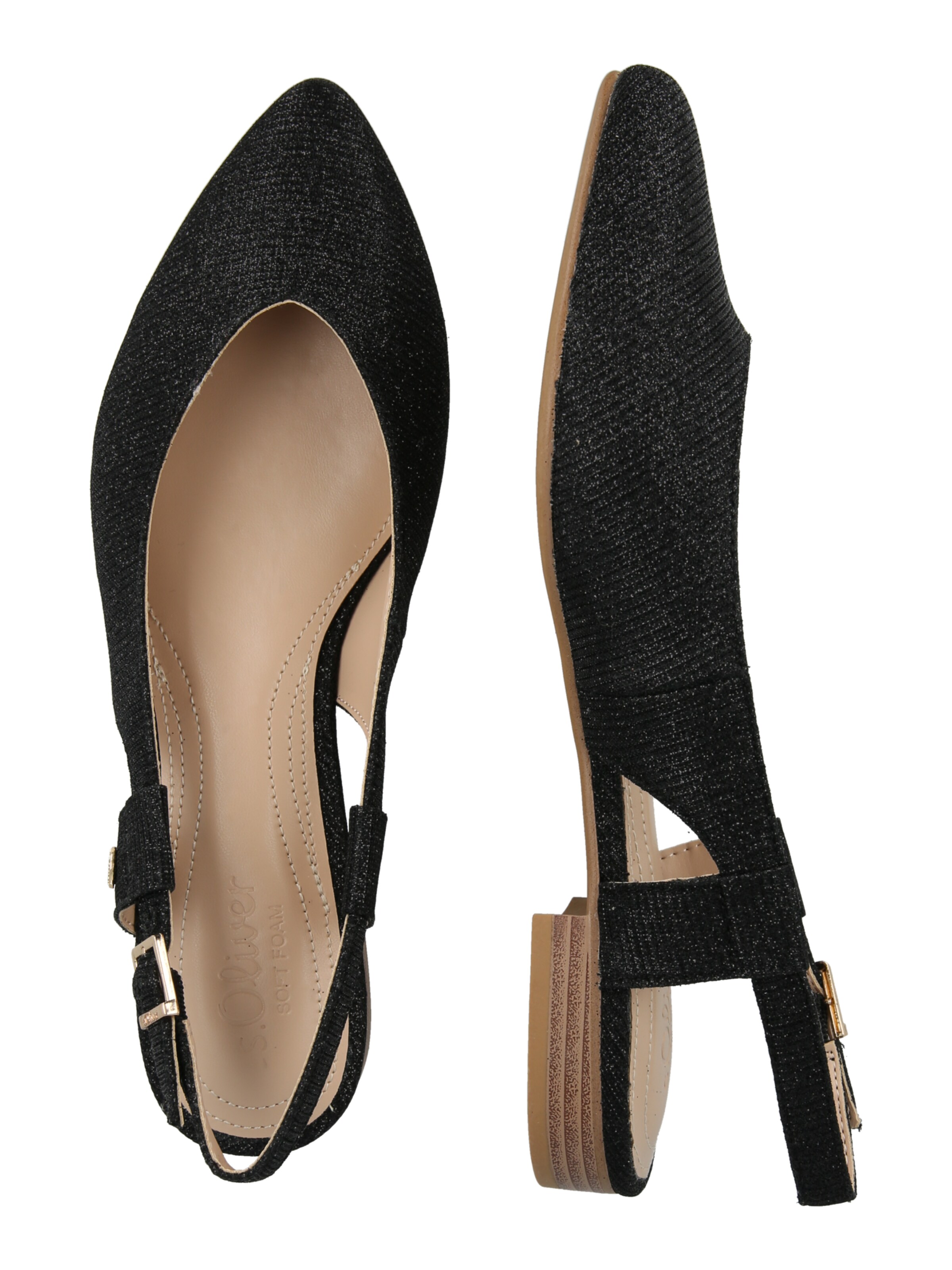 s.Oliver Slingback pumps in Black