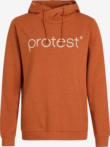 PROTEST Sweater 'CLASSIC LOGO HOODY' in Brown: front
