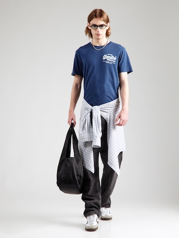 T-Shirt 'Tokyo' Superdry en bleu