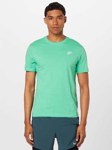 Nike Sportswear Rovný strih Tričko 'Club' - Zelená: predná strana