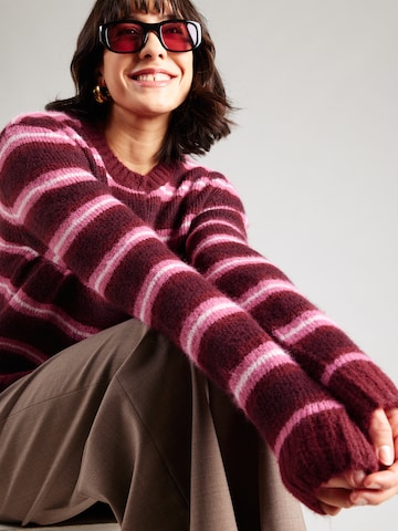 Monki Knit cardigan in Red
