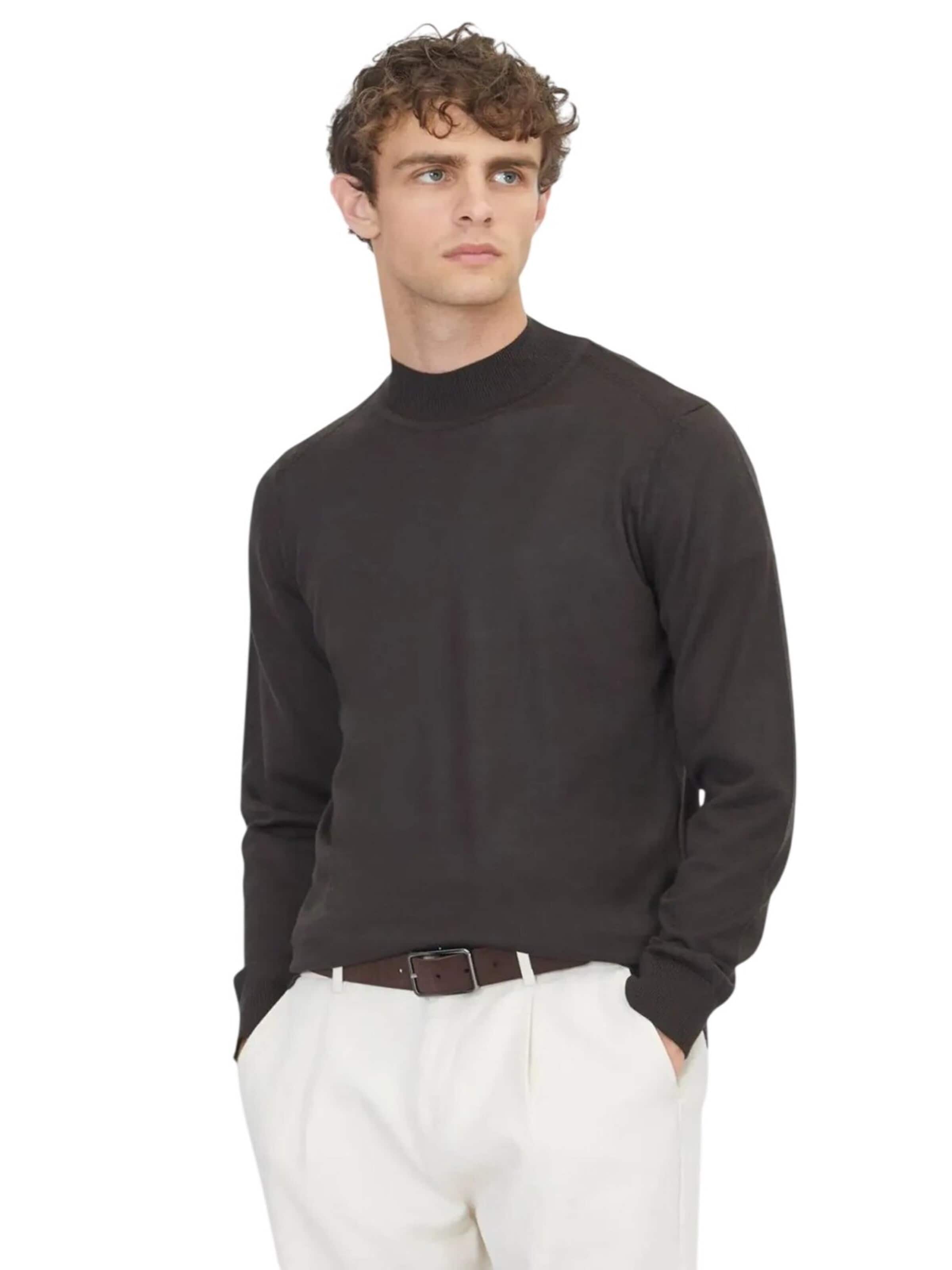 Ramsey Knit cardigan in Brown