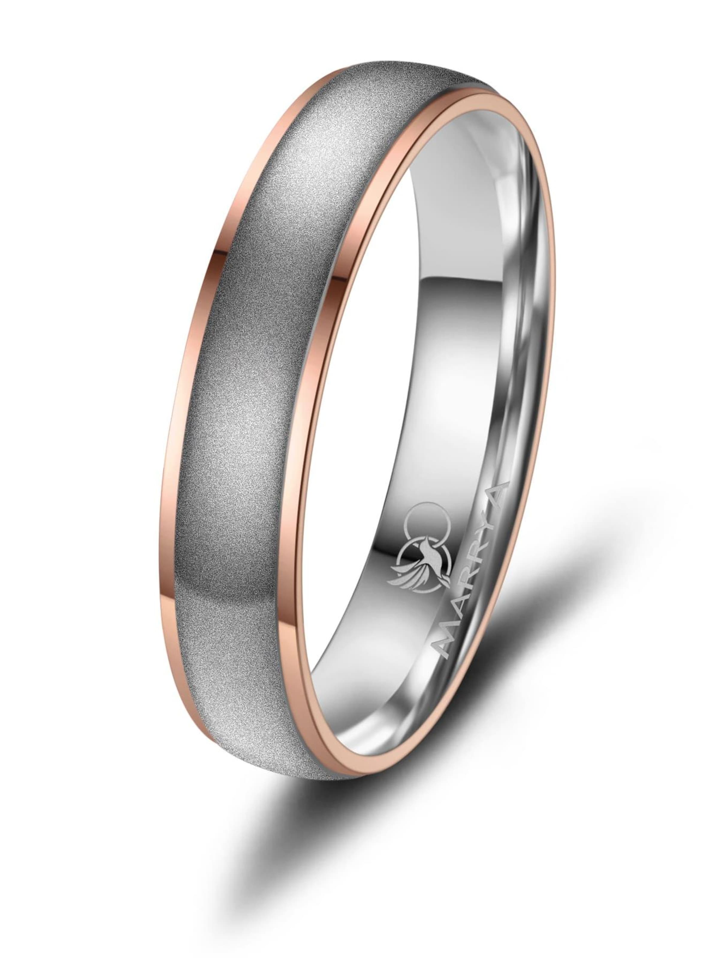 Anello 'MARRYA TI-12 Ehering aus Titan' di MARRYA in grigio: frontale
