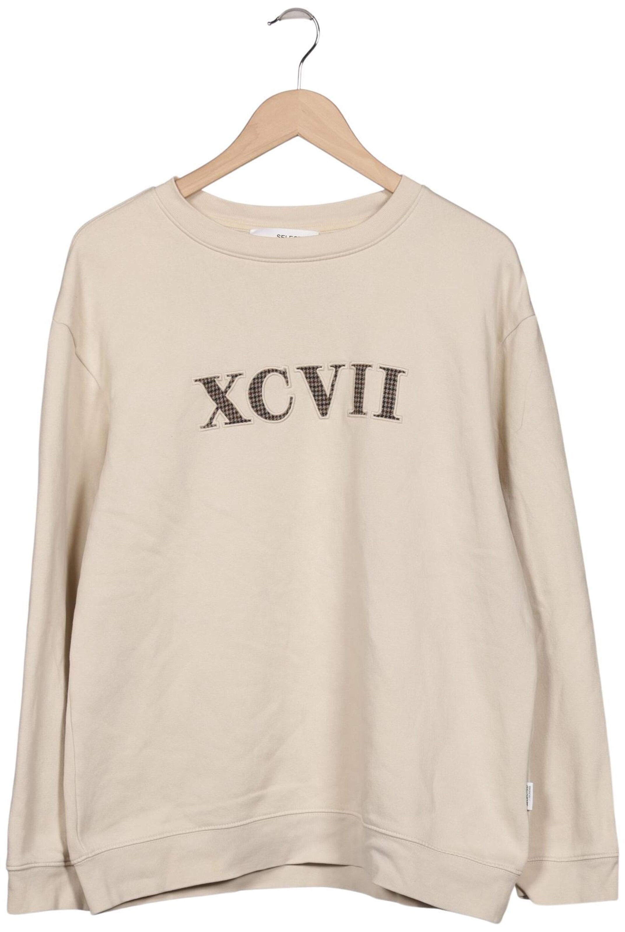 SELECTED Sweatshirt & Zip-Up Hoodie in M in Beige: front