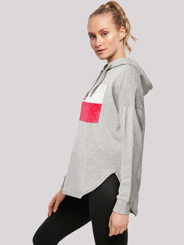 F4NT4STIC Sweatshirt 'Poland Polen Flagge distressed' in Grey