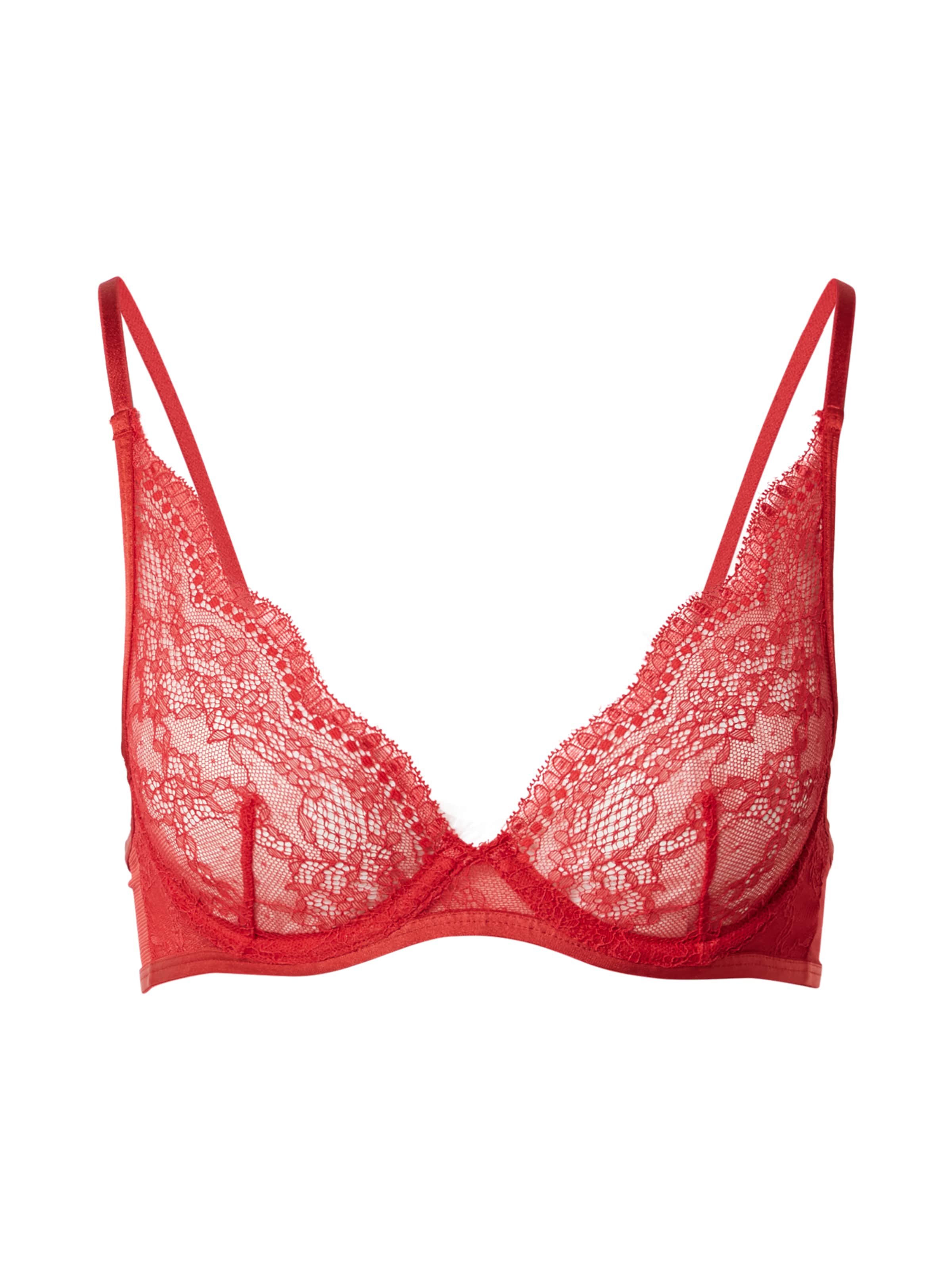 Hunkemöller Сутиен с триъгълни чашки Сутиен 'Isabelle' в червено: отпред